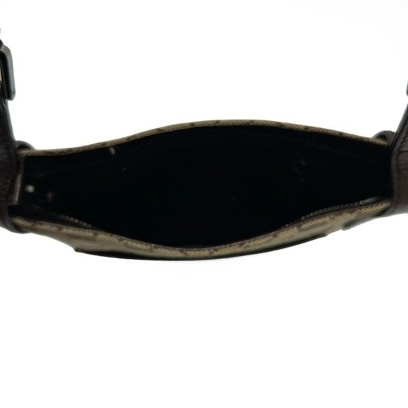 Auth GUCCI GG 122793 Beige Dark Brown Jacquard Leather - Shoulder Bag - Picture 8 of 9